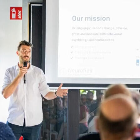 Beirem Ben Barrah speaking at Progress Beirem Ben Barrah speaking at Progress