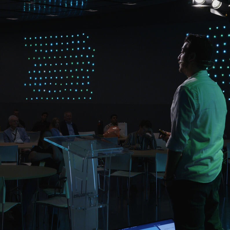 Beirem Ben Barrah speaking at Specsavers Beirem Ben Barrah speaking at Specsavers